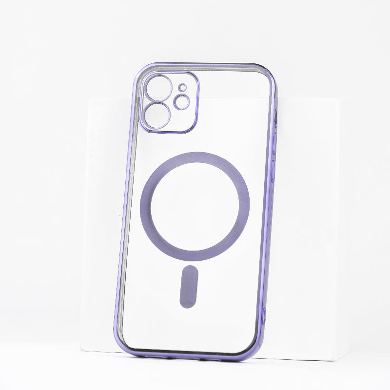 Metallichrome Luxe Lavender Magsafe Clear iPhone Cover Mobile Phone Cases June Trading iPhone 12