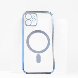 Metallichrome Steel Blue Magsafe Clear iPhone Cover Mobile Phone Cases June Trading iPhone 12