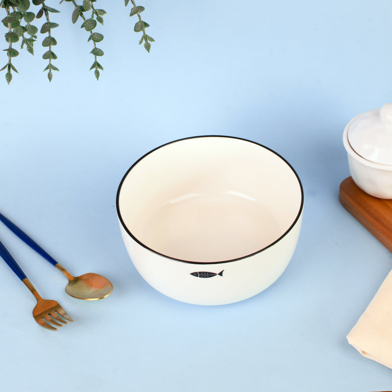 Fish Enamel Serving Bowl Soup Bowls June Trading