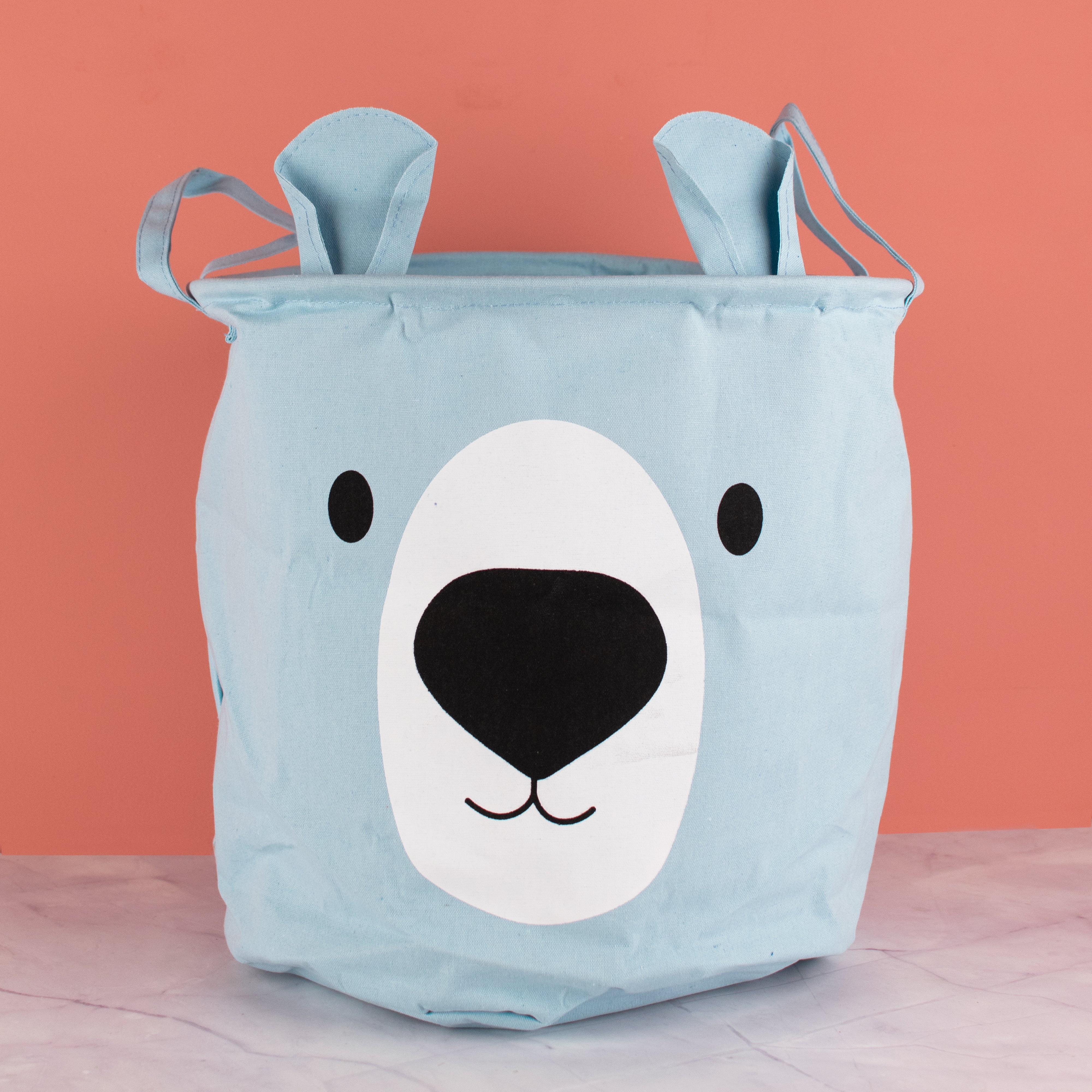 Fun Quirky Laundry Basket for Home Laundry Bag June Trading Powder Blue