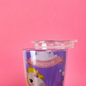 Unicorn Wine Glass with Straw Sippers June Trading