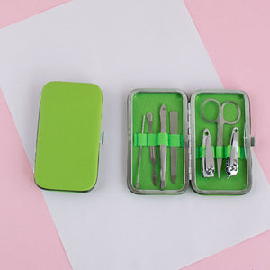 Mini Manicure Pedicure Set  & Case Manicure Set June Trading Parakeet Green
