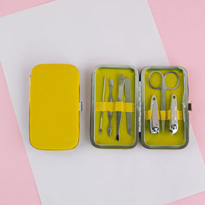 Mini Manicure Pedicure Set  & Case Manicure Set June Trading Cyber Yellow