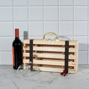 Classic Wooden Wine Carrier Wine Storage June Trading