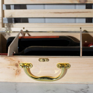 Classic Wooden Wine Carrier Wine Storage June Trading