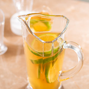 Triangle Shaped Glass Water Jug With 6 Pc Tumbler Set Glasses & Jug Set June Trading