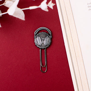 Metallic Paper Clip Bookmark - Music Paper Clip June Trading Headphone
