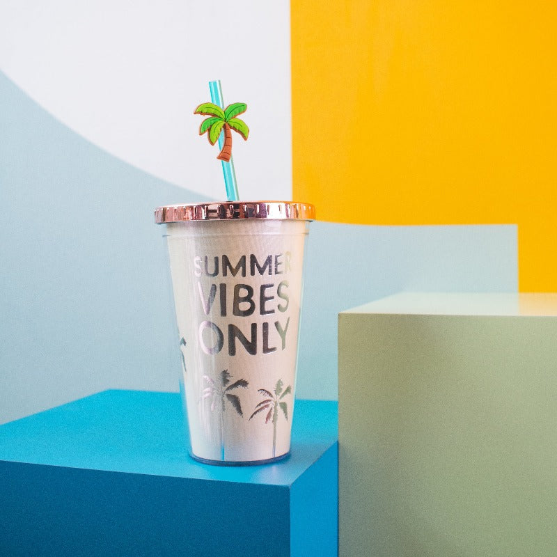 Summer Vibes Travel Sipper Sippers June Trading Honey Gold