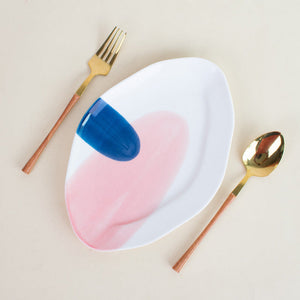 Wabi-Sabi Abstract Starter Plate Serving Platters June Trading