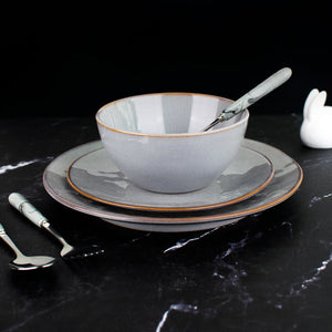 Stoneware Ceramic Plate and Bowls Dinner Sets June Trading Set Of 3 (1Pc Each)