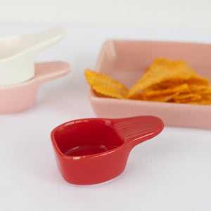 Dip Serving Ceramic Bowl Serving Bowls June Trading Cherry Red