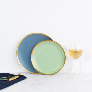 Serene Teal Golden Edge Starter Plate (7 Inches) Starter Plates June Trading