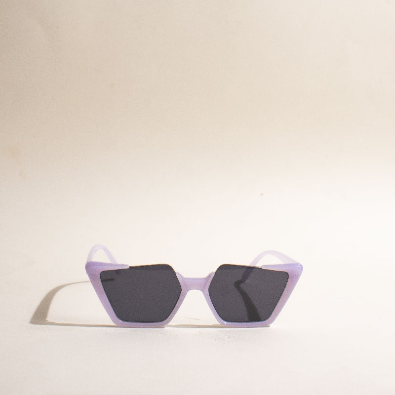 Chic Cateye Square Pale Lilac Sunglass Eyewear June Trading