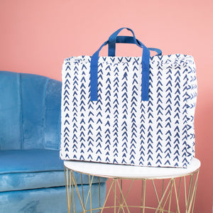 Aztec Pattern Blanket Cover Bag Tote Bag June Trading White Tribe