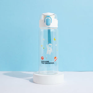 Into the Universe One-Click Lock Transparent Glass Water Bottle Bottles June Trading Bunny White