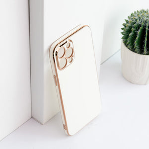 Apple iPhone 12 Pro Max Golden Edge Solid Color Cover iPhone 12 Pro Max June Trading