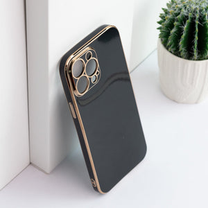 Apple iPhone 13 Pro Max Golden Edge Solid Color Cover iPhone 13 Pro Max June Trading