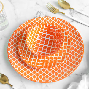 Sunset Orange Pattern Moroccan Starter Plate Starter Plates June Trading