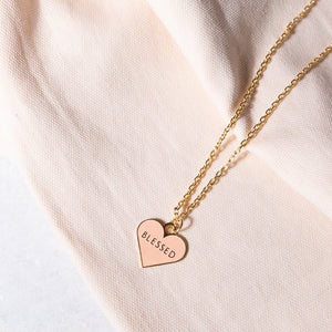 Blessed Heart Pendant - Necklace Necklace June Trading