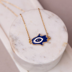 Ocean Blue Evil Eye - Necklace Necklace June Trading