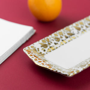 Ornate Patch Pattern Serving Platter Serving Tray June Trading