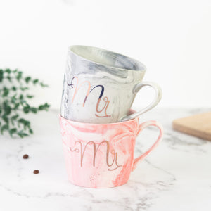 Marble Print Mr. & Mrs. Marble Coffee Mug Coffee Mugs June Trading