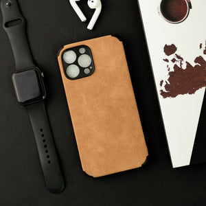 Sandy Tan Suede Finish Luxury iPhone Case Mobile Phone Cases June Trading iPhone 13 Pro Max