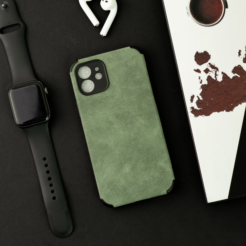 Hunter Green Suede Finish Luxury iPhone Case Mobile Phone Cases June Trading iPhone 12