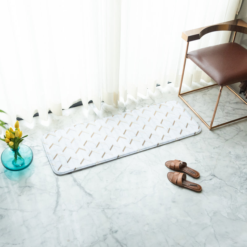 Classy Tiling Pattern Soft Feel Long Mat Runner Long Mats June Trading