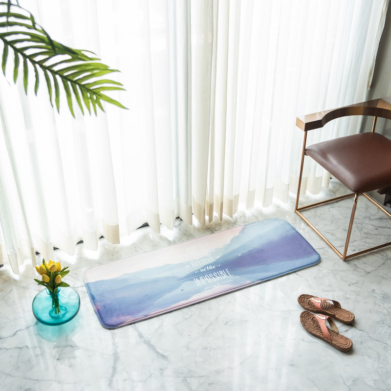 Believe In The Impossible Soft Feel Long Mat Runner Long Mats June Trading