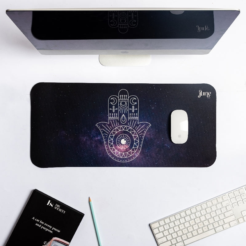 Cosmic Hamsa Hand Versatile Desk Mat