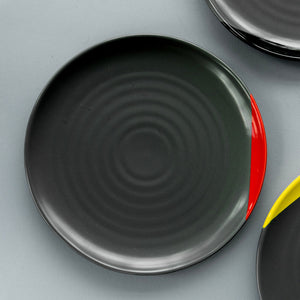 Spiral Two-Hued Dinner Plate (11 Inches) Dinner Plates June Trading Cherry Red