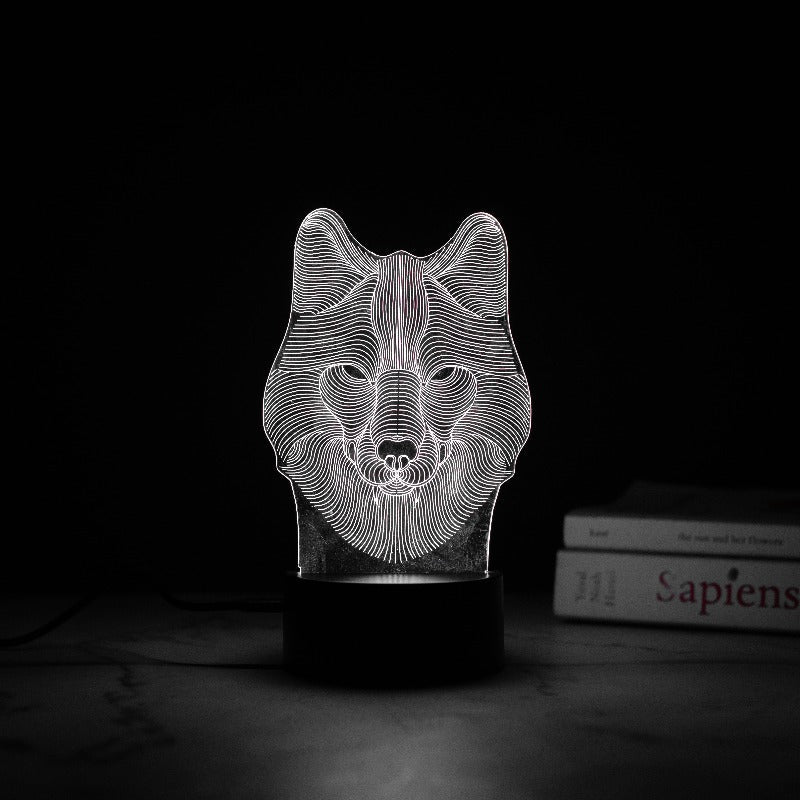 Wolf Neon 3D Light 3D Lights June Trading