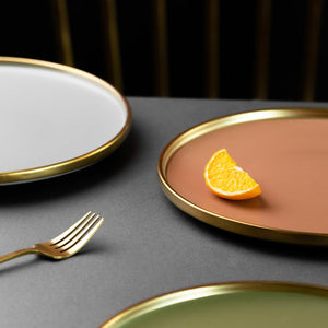 Gold Edge Suave Dinner Plate Dinner Plates June Trading