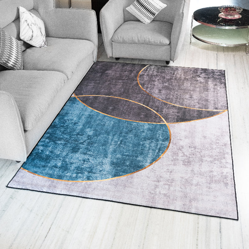 Golden Rings Modern Home Large Carpet Carpets June Trading