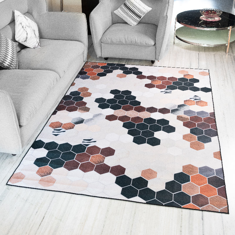 Abstract Honeycomb Modern Home Large Carpet Carpets The June Shop
