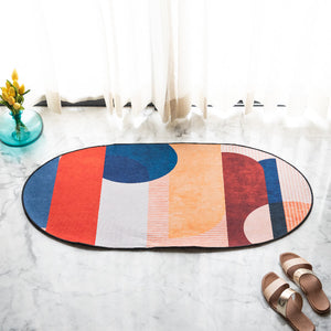 Artistic Abstract Pattern Designer Oval Rugs Designer Oval Rugs June Trading