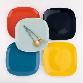 Vibrant Hue Ceramic Serving Plate Dinner Plates June Trading