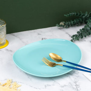 Vivid Oval Serving Plate Dinner Plates June Trading Arctic Blue