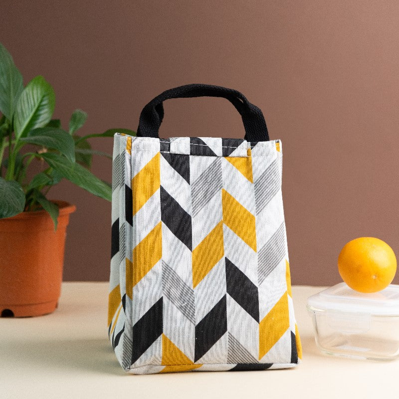 Chevron Print Heat Insulated Lunch Bag