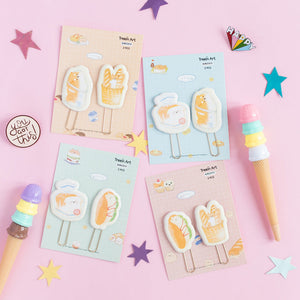 Bookmark Paperclips - Bread (Set of 2) Paper Clip June Trading