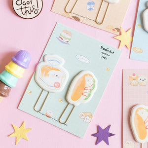 Bookmark Paperclips - Bread (Set of 2) Paper Clip June Trading Mint