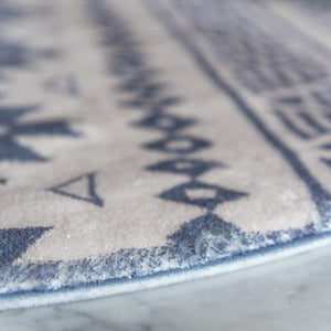 Aztec Round Wool Rug Rugs June Trading