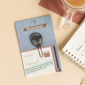 Metallic Paper Clip Bookmark - Music Paper Clip June Trading