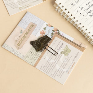 Metallic Paper Clip Bookmark - Animals Paper Clip June Trading