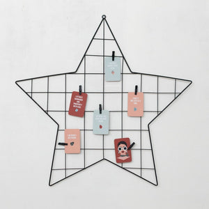 Star (Big) - Photo Holder Wall Grid Photo Holder Grid June Trading Raven Black
