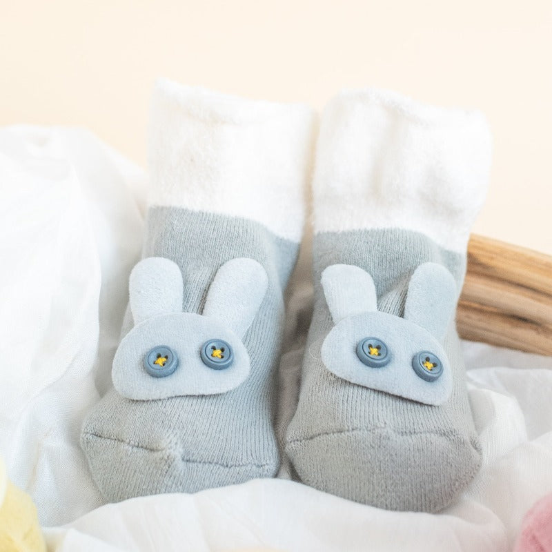 Bunny - Baby Socks - Grey Baby Socks June Trading