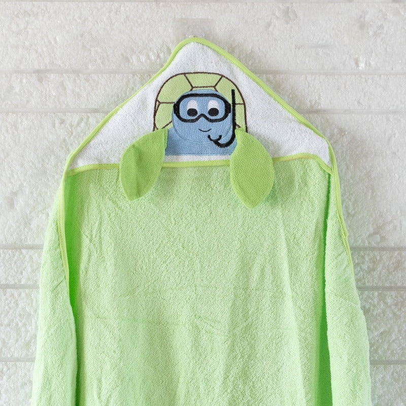 Baby Hooded Towel - Tortoise Baby Towels June Trading