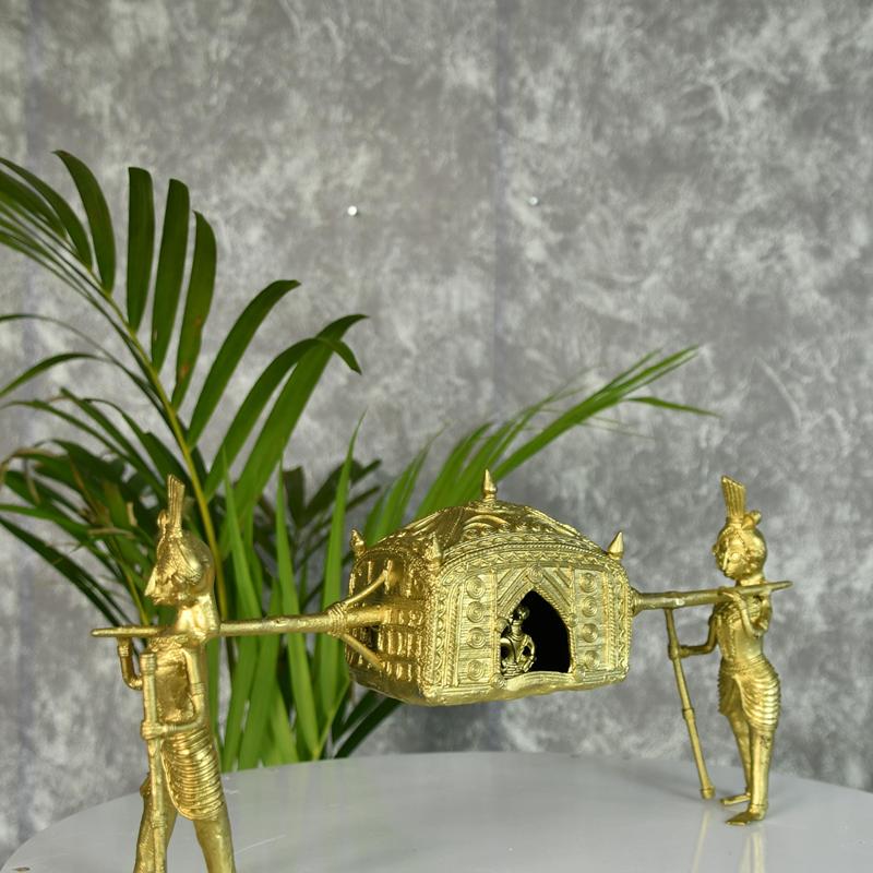 Brass Dhokra Art Wedding Palki: Elite Décor