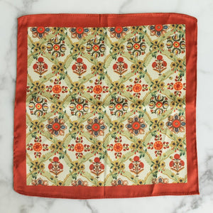 Circular and Floral Print - Pocket Squares (Set of 2) Pocket Squares June Trading